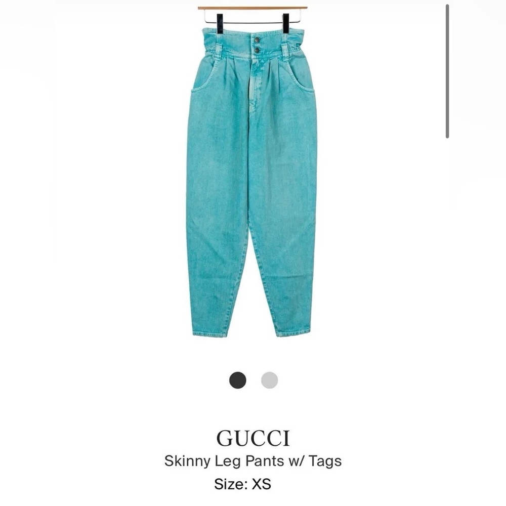 Gucci Blue Embroidered Cherry Jeans 💯AUTH